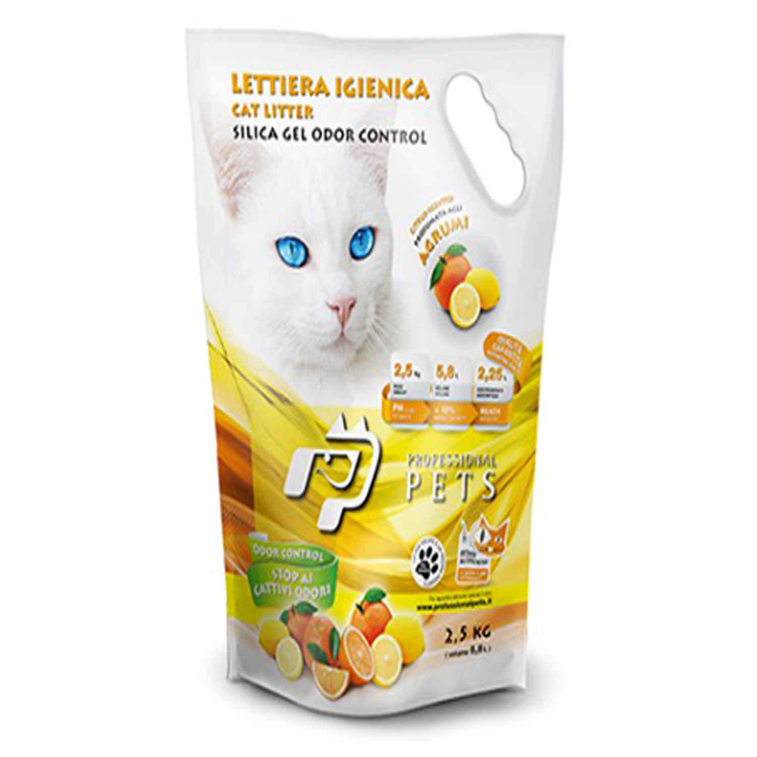 Lettiera In Silice Agli Agrumi Professional Pets 2,5Kg