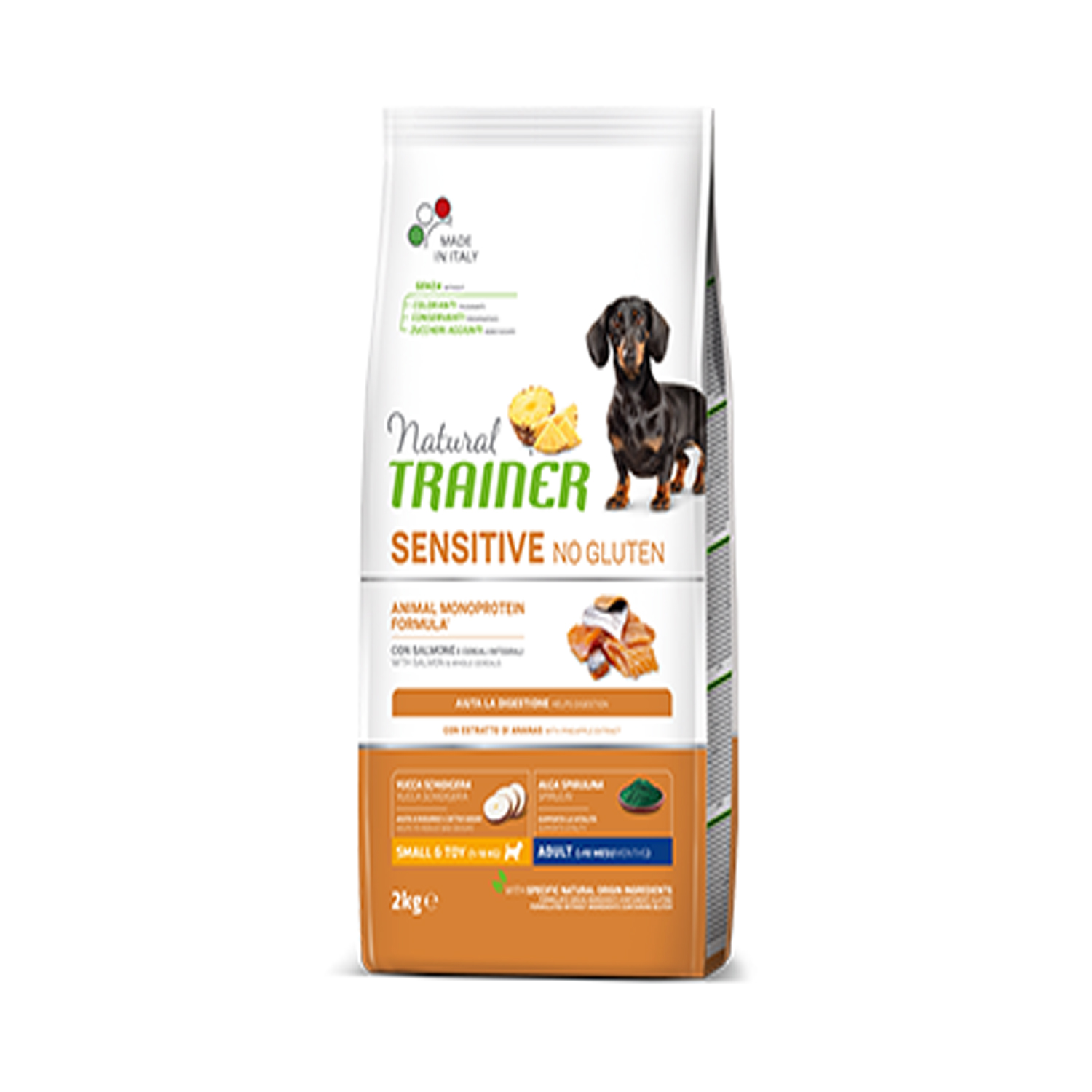 Mangime Cane Trainer Fitness3 AdultMini Salmone 2kg