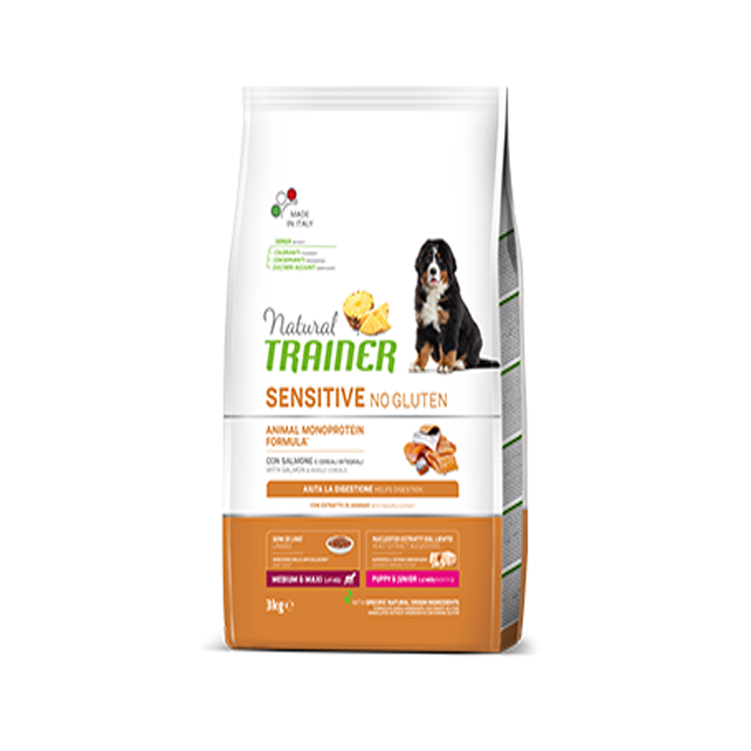 Mangime Cane Trainer Fitness3 MediumMaxi Puppy Salmone 3kg