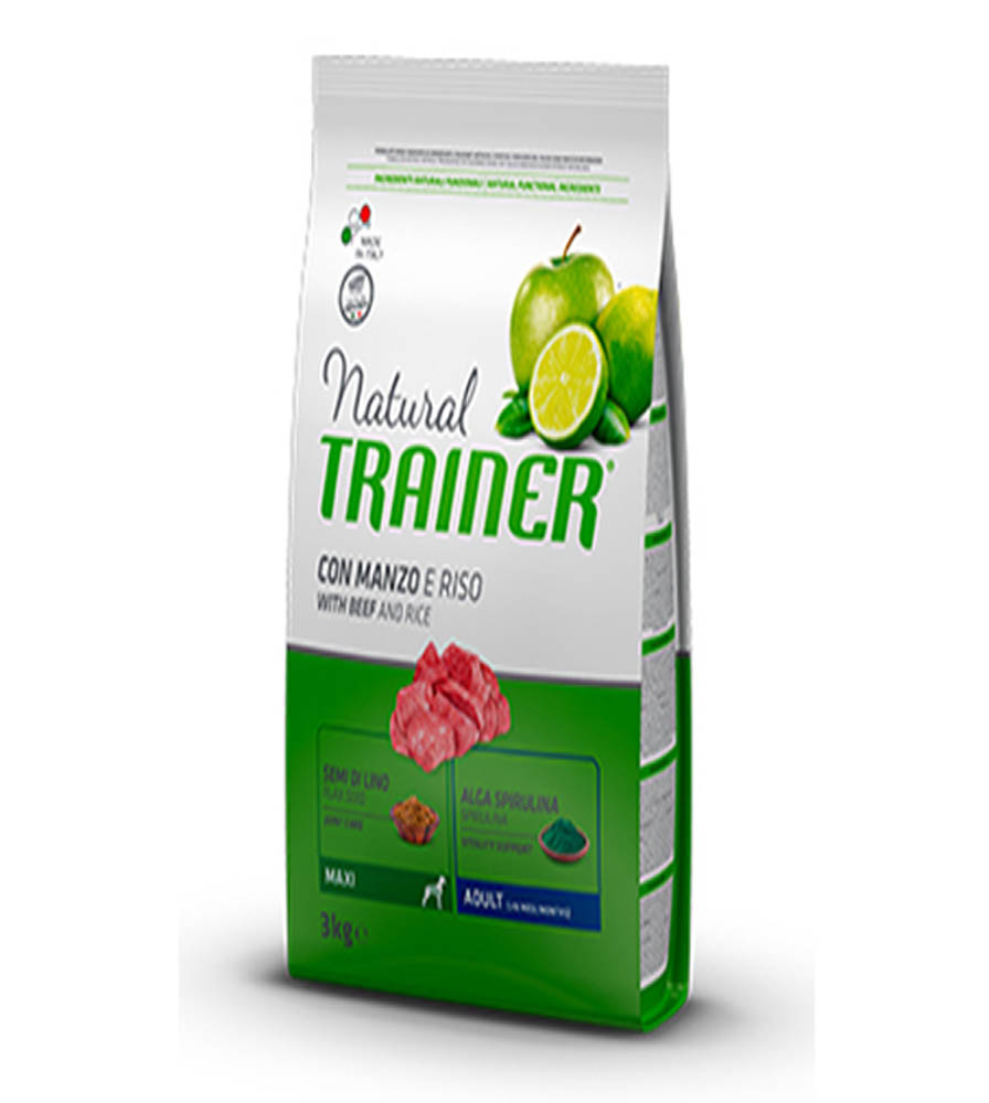 Mangime Cane Trainer Natural AdultMaxi Manzo 12kg