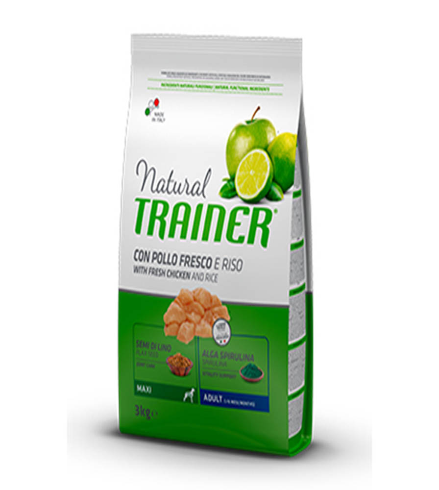 Mangime Cane Trainer Natural AdultMaxi Pollo 12kg