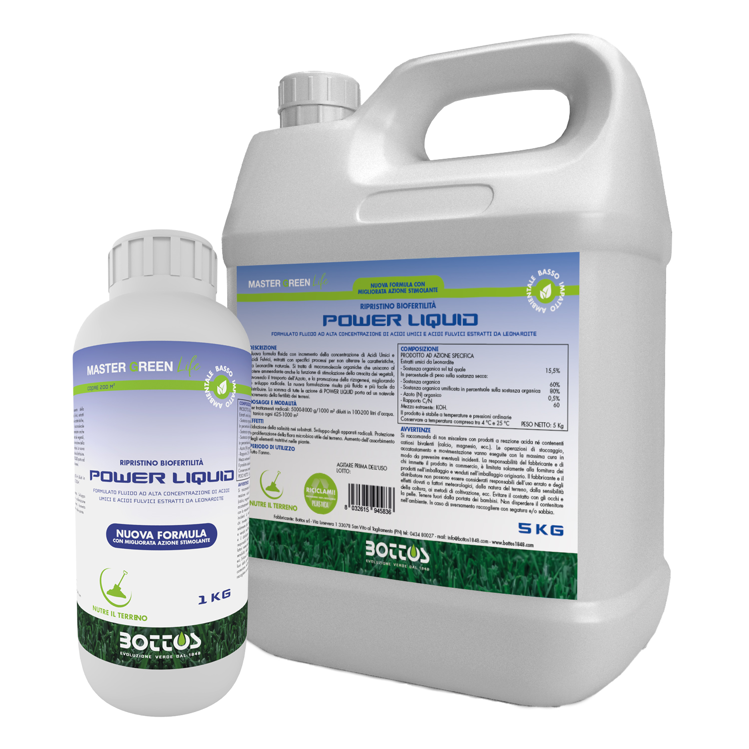 Ripristino Biofertilità Bottos Power Liquid 5kg